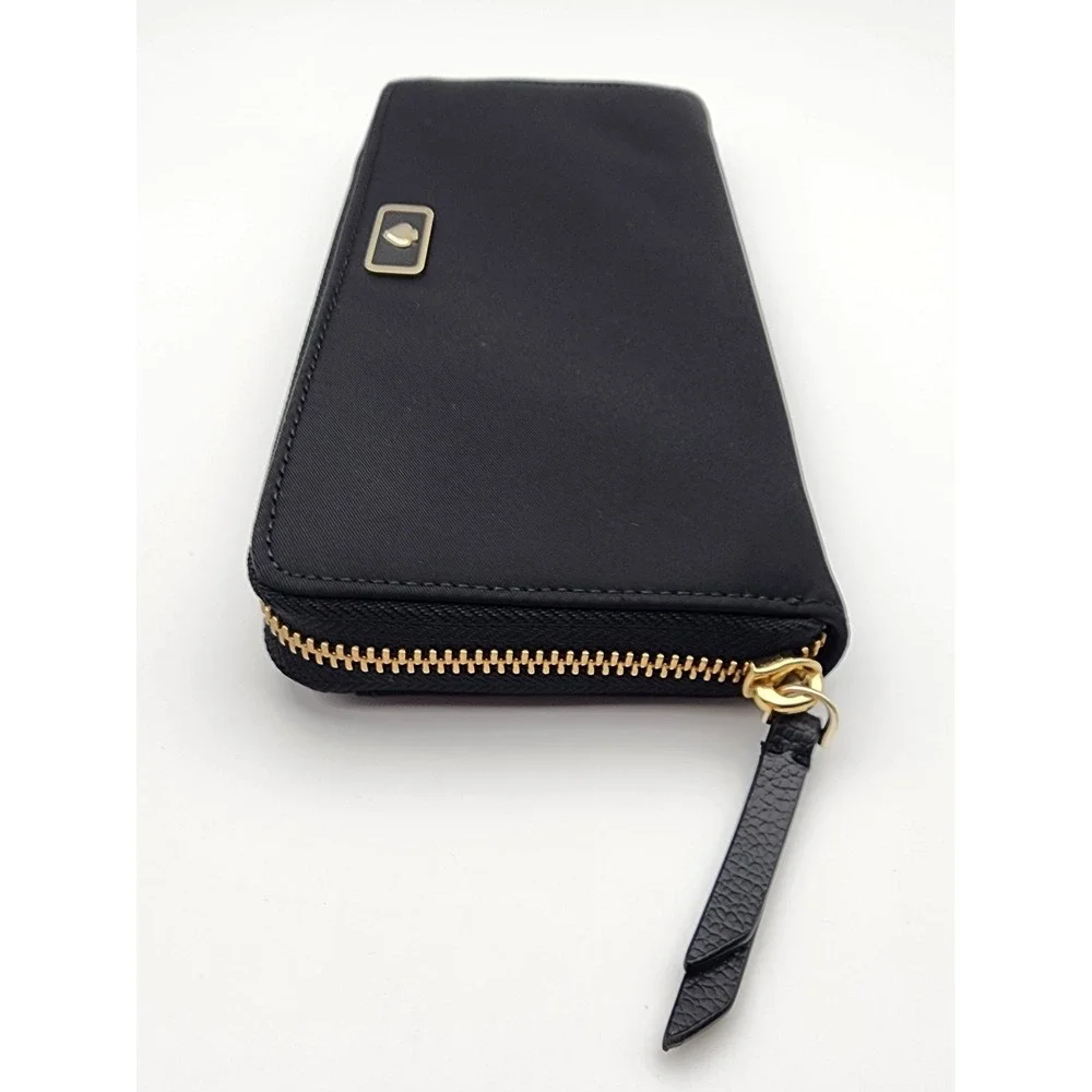 kate spade‎ new york wallet wlru5372 black buttery leather EUC